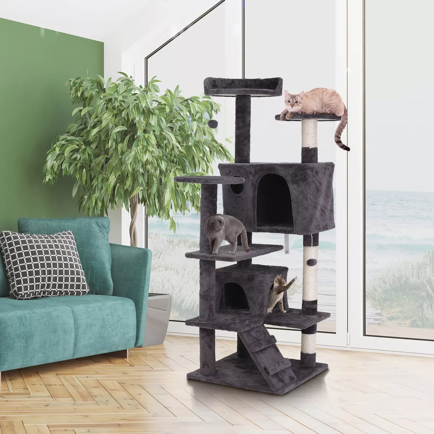 Three Tier Cat Tree Condo Tower Cat Activity Center