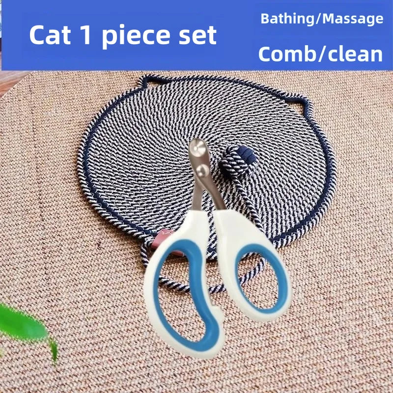Hign Concerned Cat Grooming Kit Scissors Brush Gloves Comb