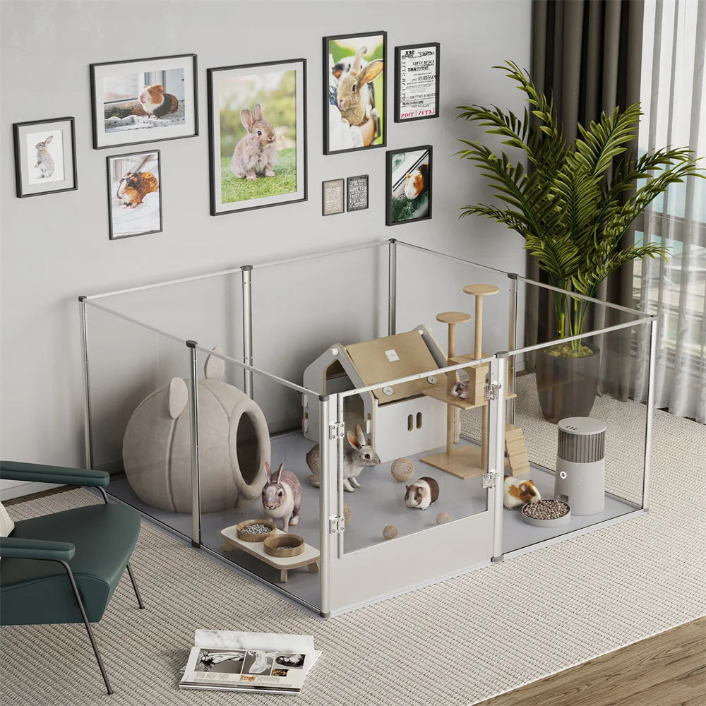 BORWARTH Dog Playpen Enclosure For Pets Whelping Box
