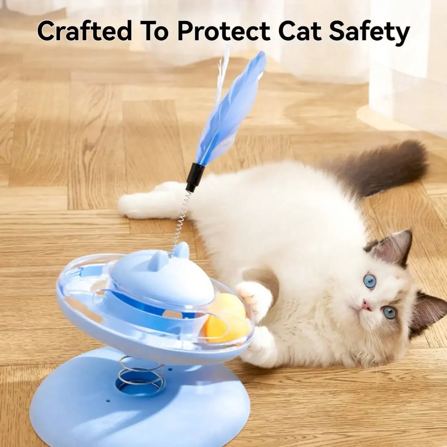 Guangdong Indoor Cat Interactive Feeder 360 Rotating Teaser
