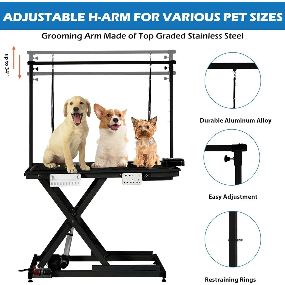 MKDK Electric Dog Grooming Table Heavy Duty Adjustable