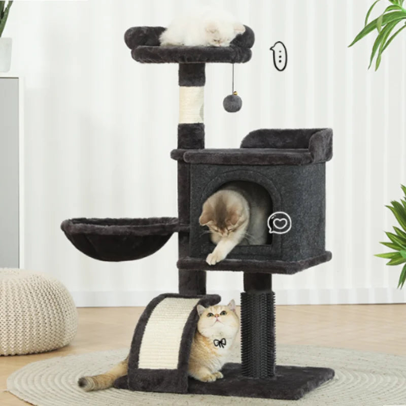 Hoopet Four Tier Cat Tree With Scratching Post Hammock
