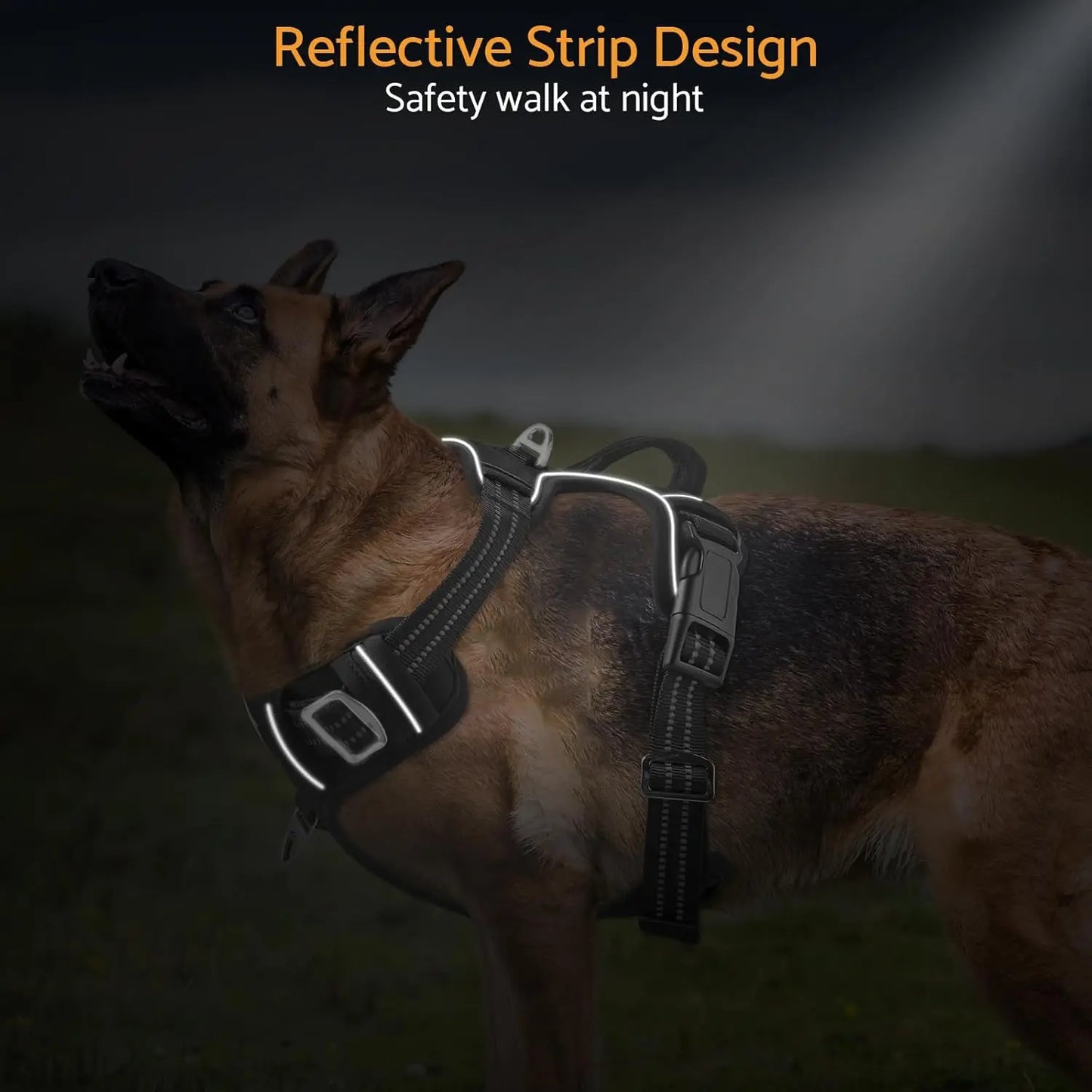Maxetodo No Pull Adjustable Reflective Dog Harness Pro