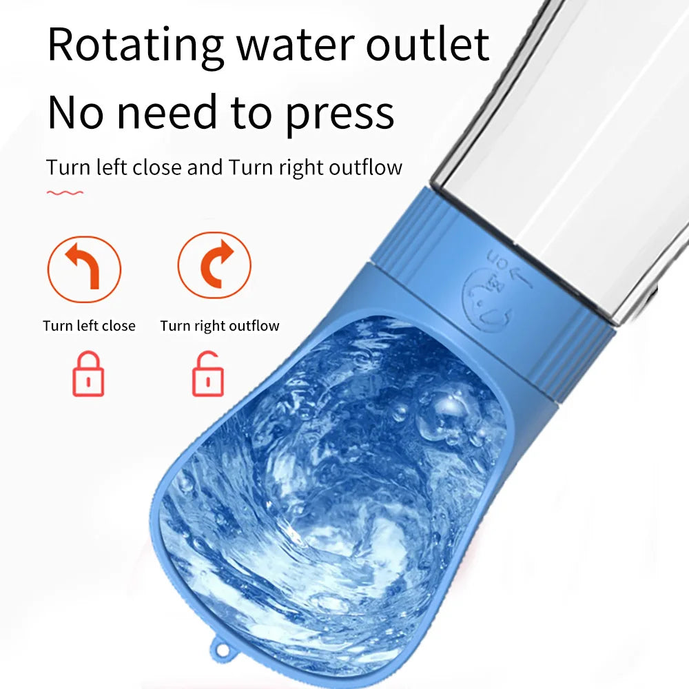 Portable Dog Water Bottle With Double Seal Travel Dispenser