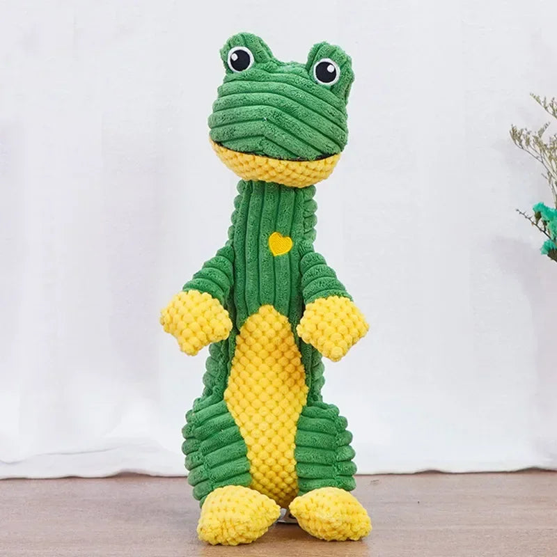 Hign-concerned Squeaky Dog Toys Lion Dinosaur Plush Chew