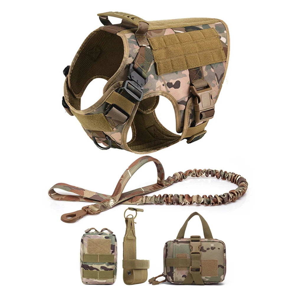 PETRAVELCN Military Dog Harness Vest Set For Training