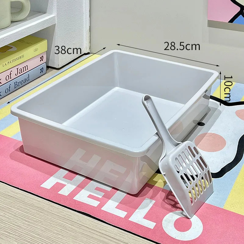 Choice Cat Litter Box Thickened Rectangle Semi Enclosed