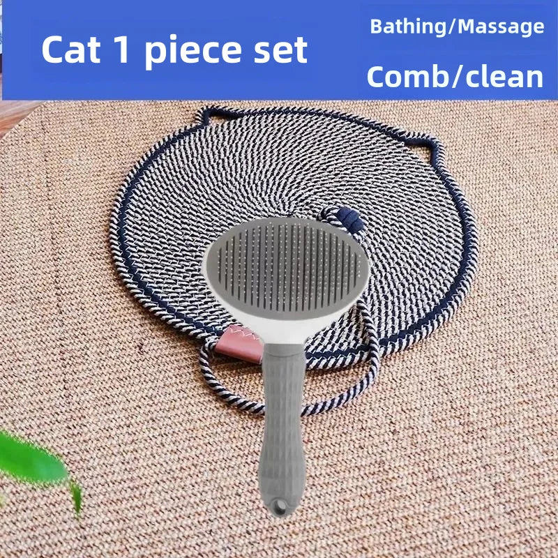 Hign Concerned Cat Grooming Kit Scissors Brush Gloves Comb