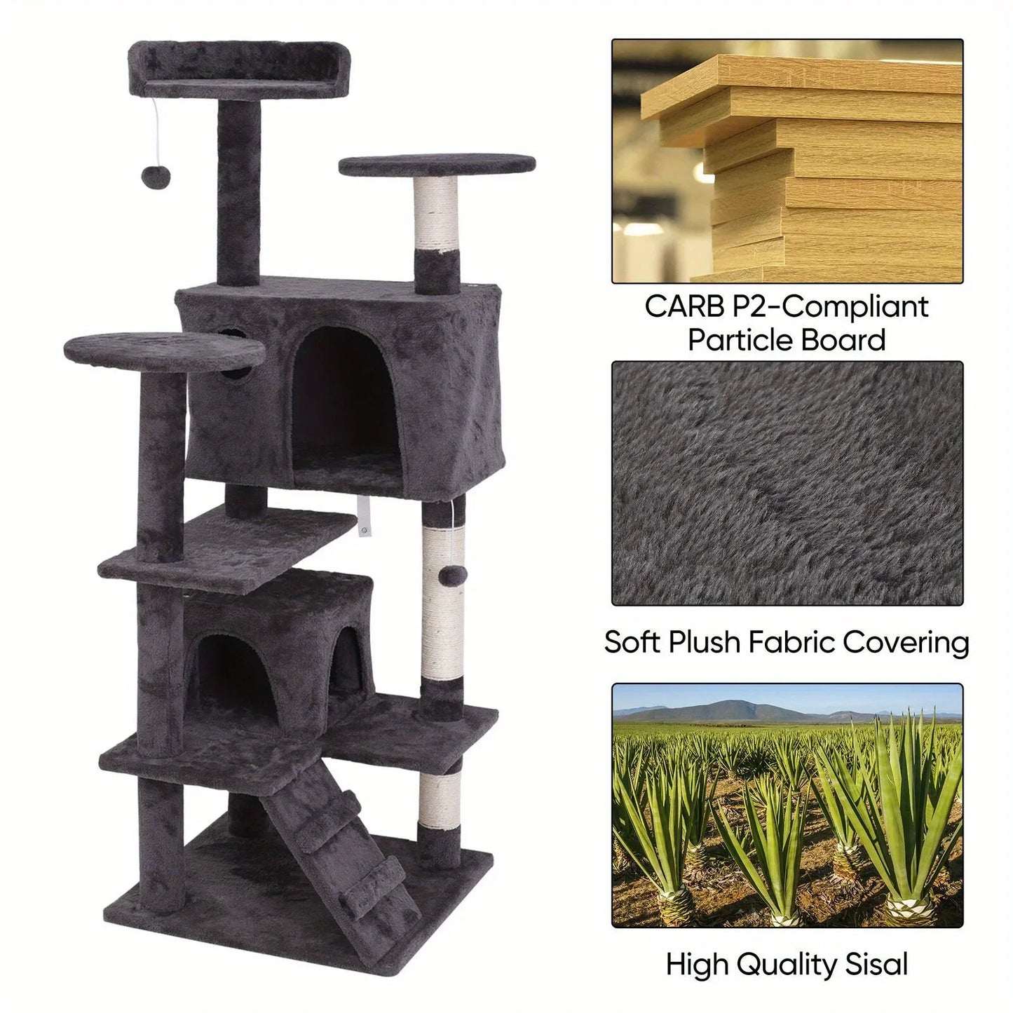 Three Tier Cat Tree Condo Tower Cat Activity Center