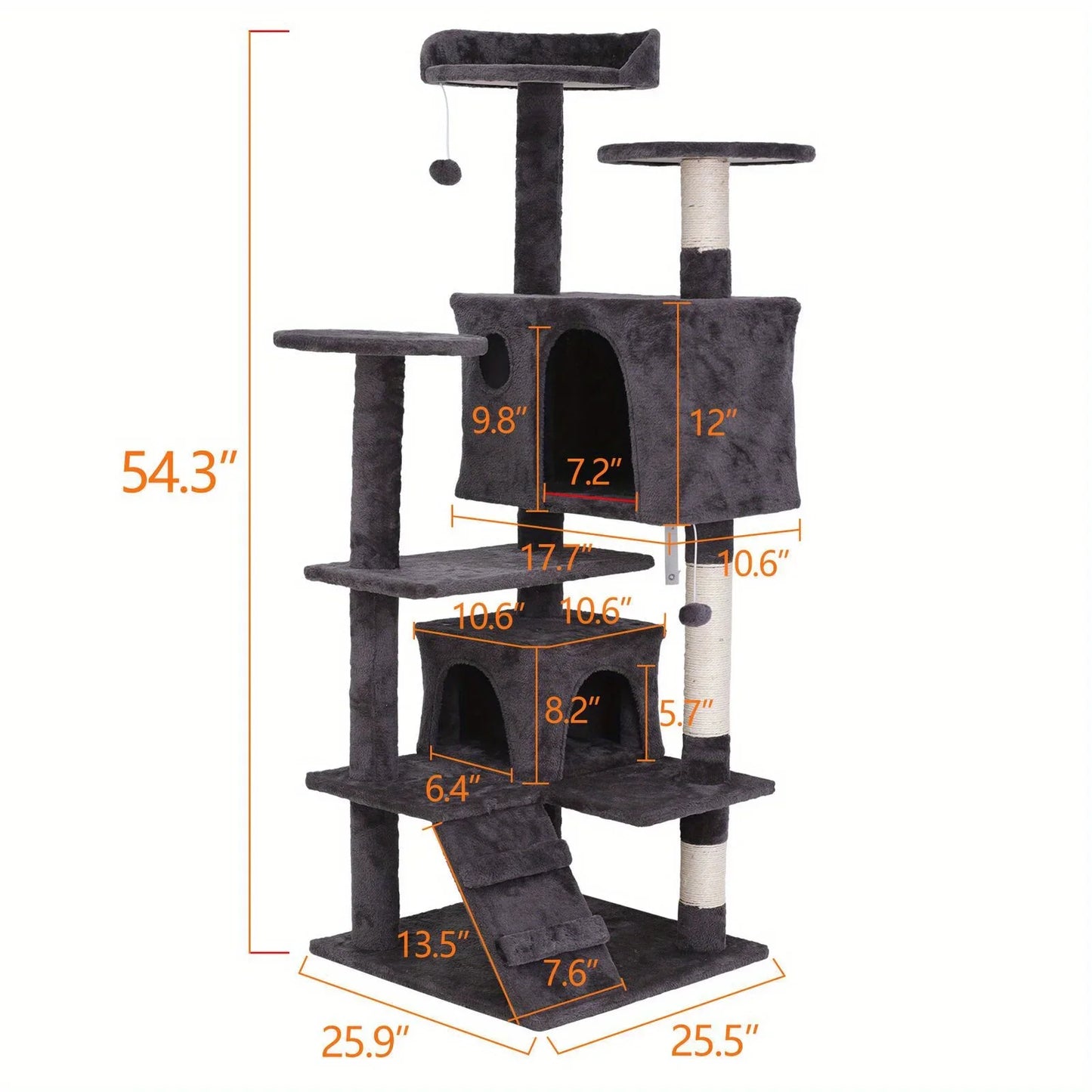 Three Tier Cat Tree Condo Tower Cat Activity Center
