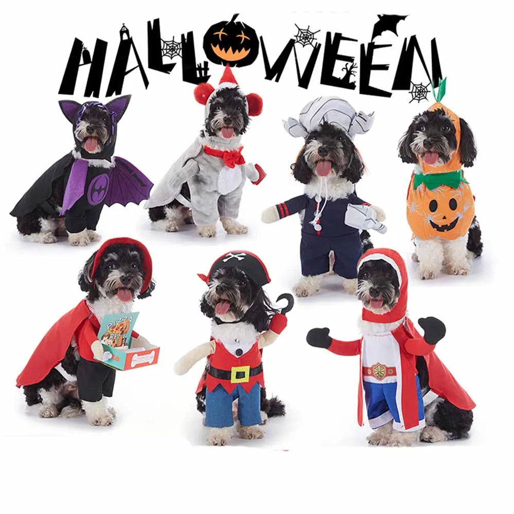 Shishicn Halloween Pet Costume With Hat For Dogs And Cats