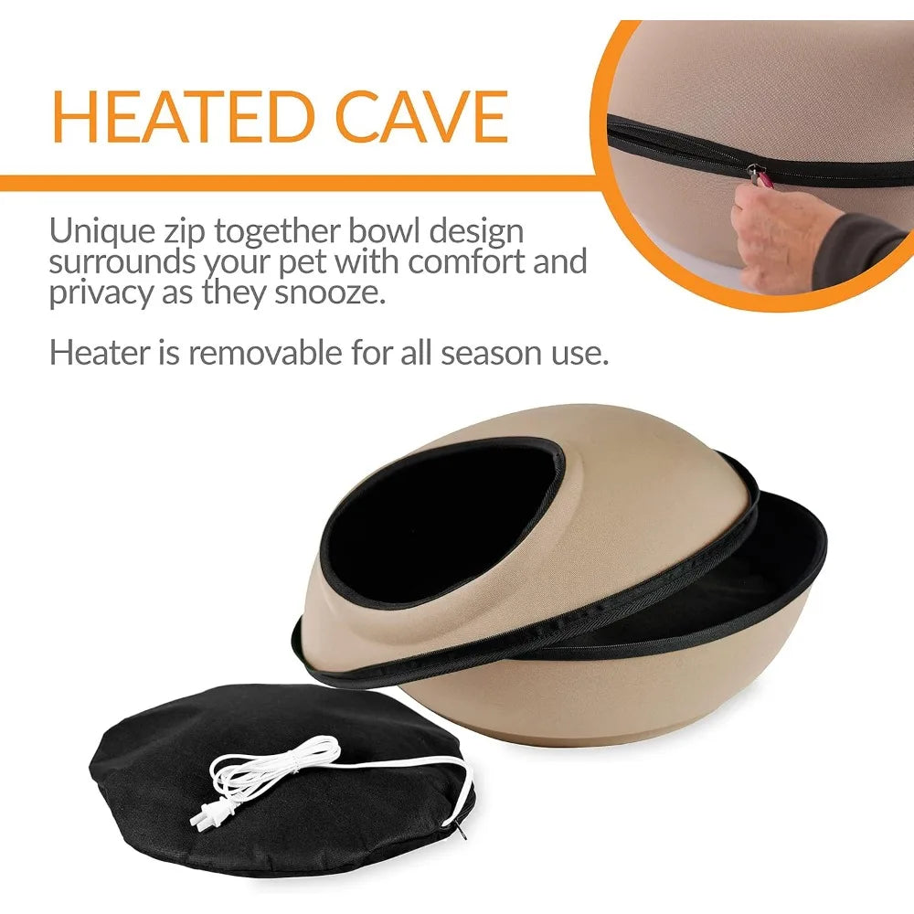 KH Pet Products Heated Cat Bed Dream Pod Indoor Cave