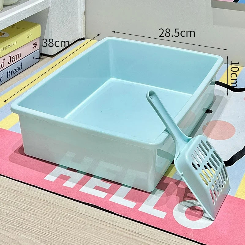 Choice Cat Litter Box Thickened Rectangle Semi Enclosed