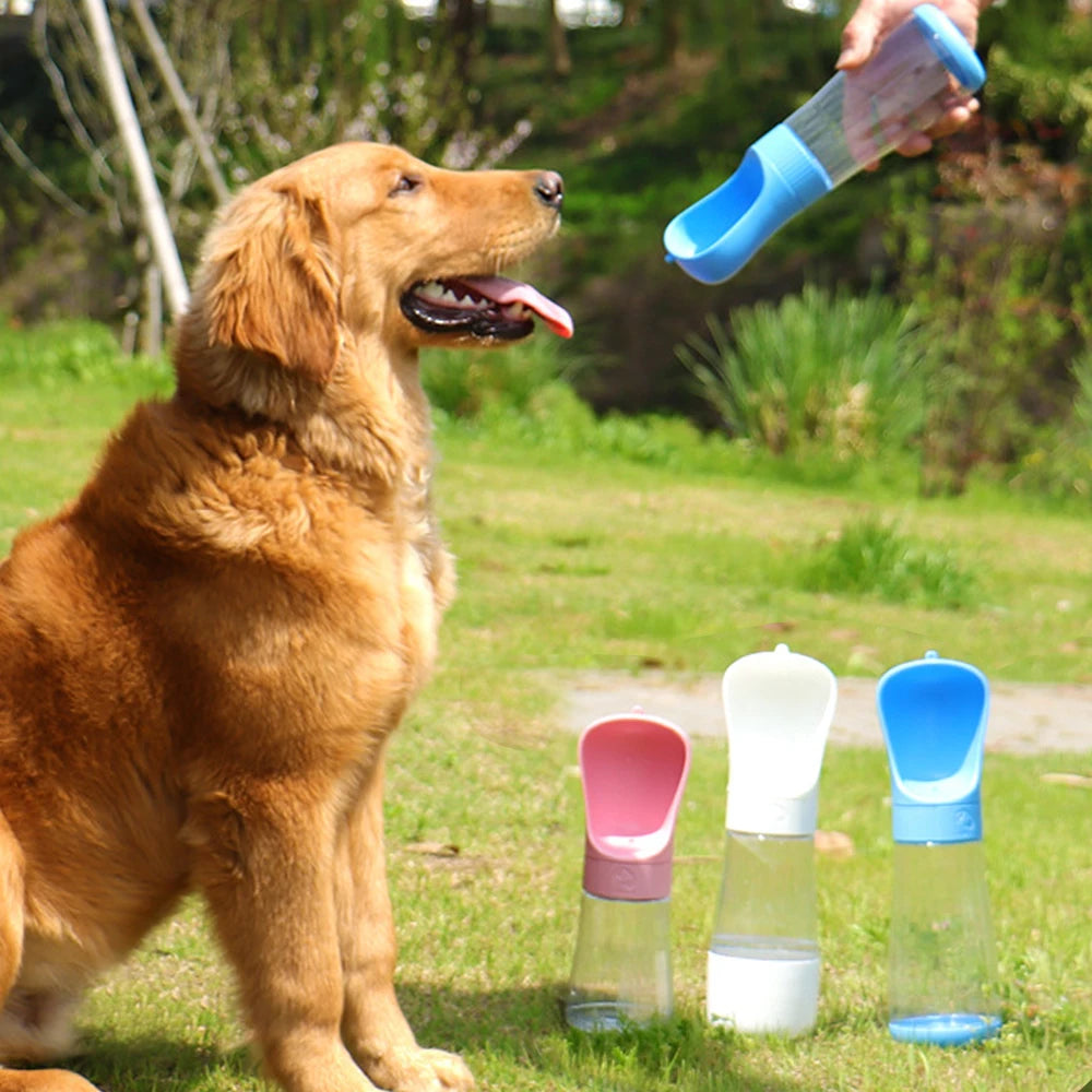 Portable Dog Water Bottle With Double Seal Travel Dispenser