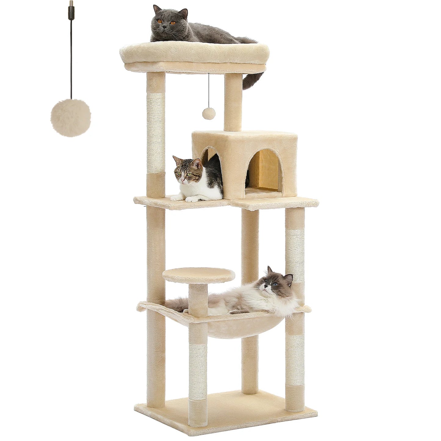 PAWZ Road Cat Tree Indoor Cozy Condo Tower With Hammock