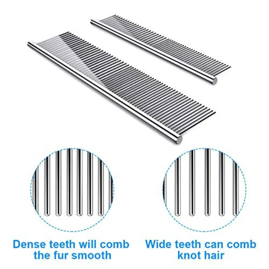 Hign-concerned Dog Grooming Combs Stainless Steel Teeth