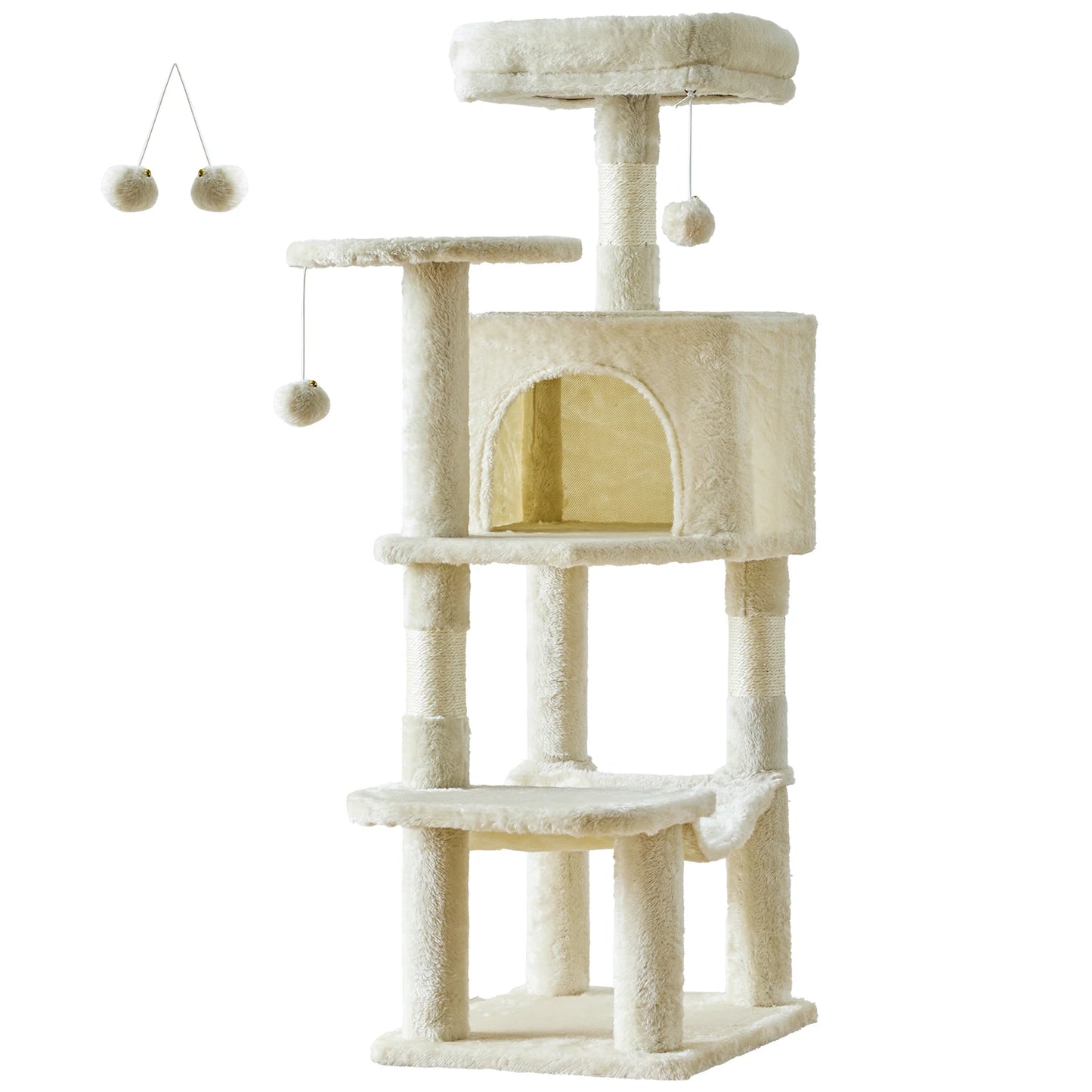 JHK Multi Cat Climbing Tree Tower With Sisal Posts Indoor