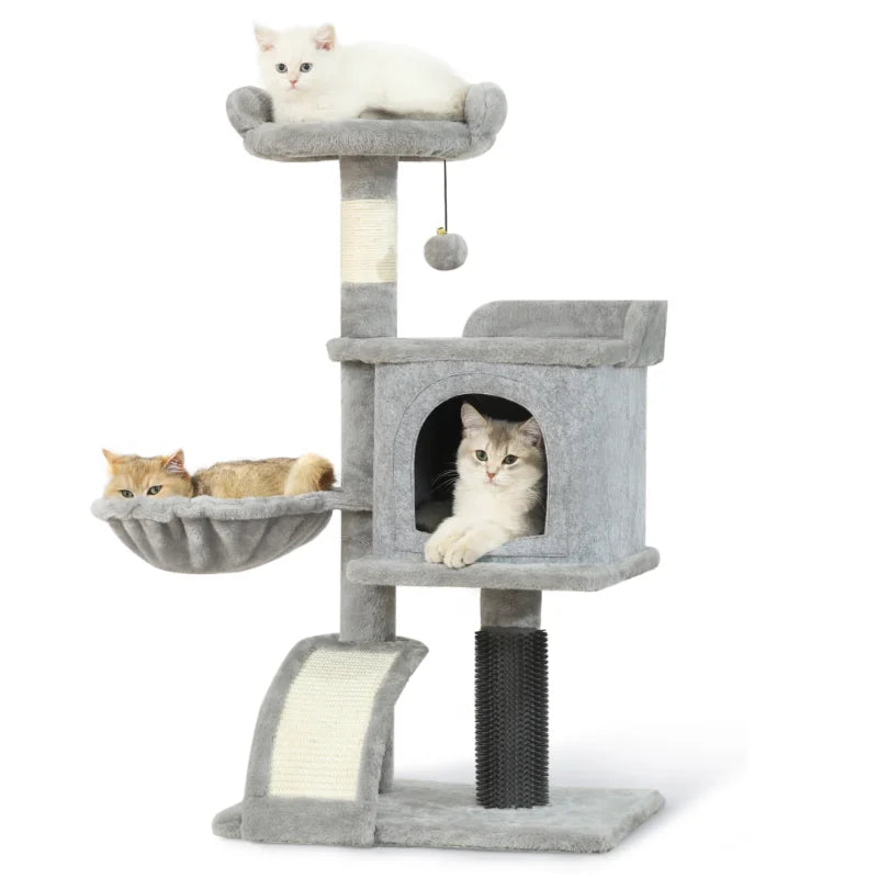 Hoopet Four Tier Cat Tree With Scratching Post Hammock