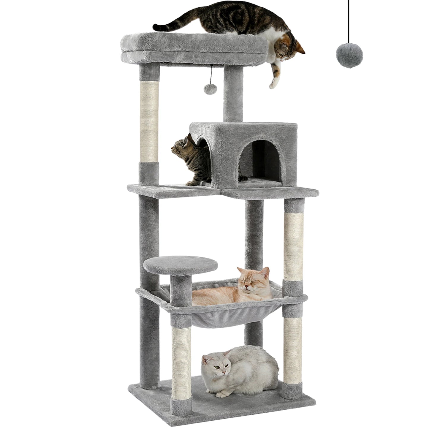 PAWZ Road Cat Tree Indoor Cozy Condo Tower With Hammock