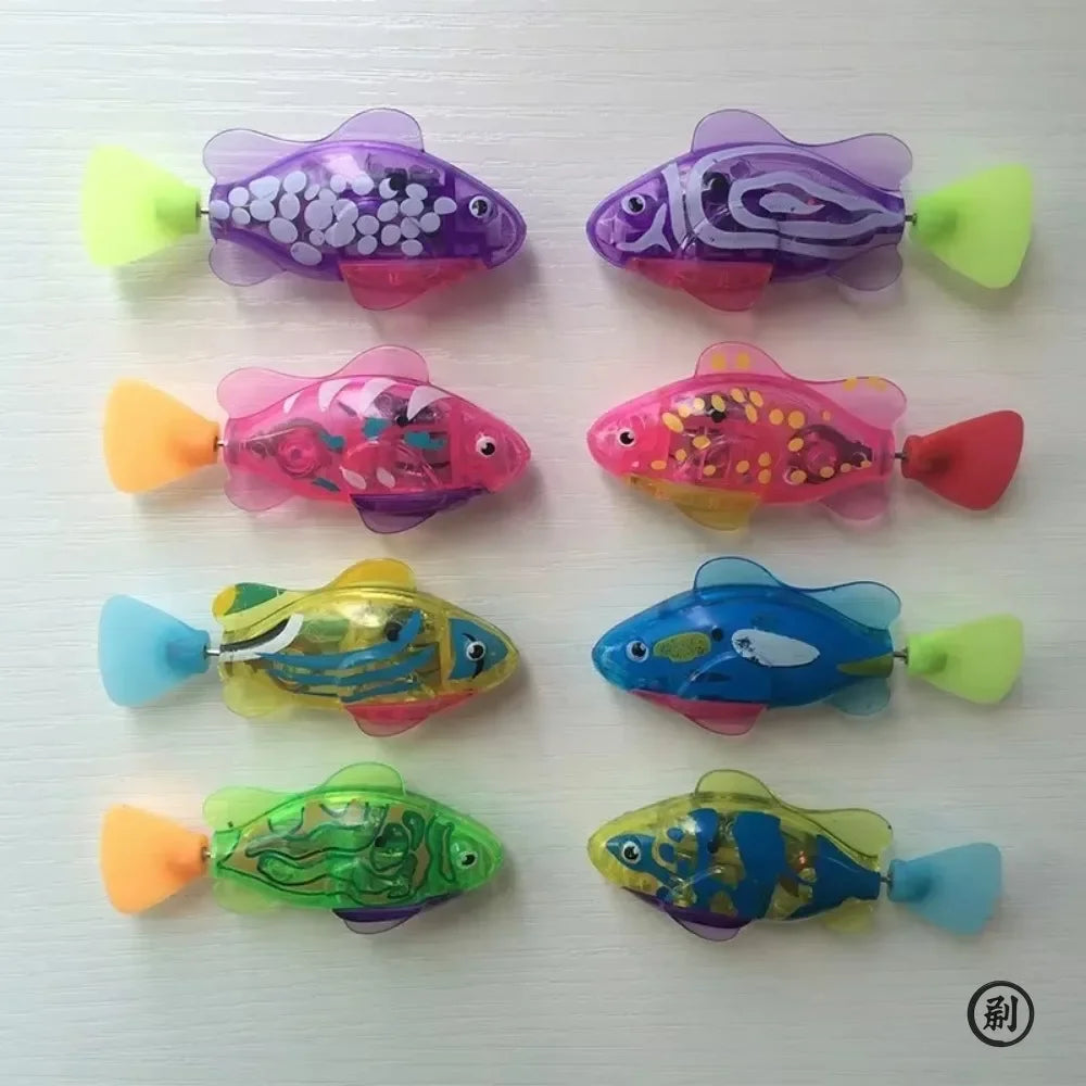 CN LED Inductive Swimming Robot Fish Cat Toy Glowing