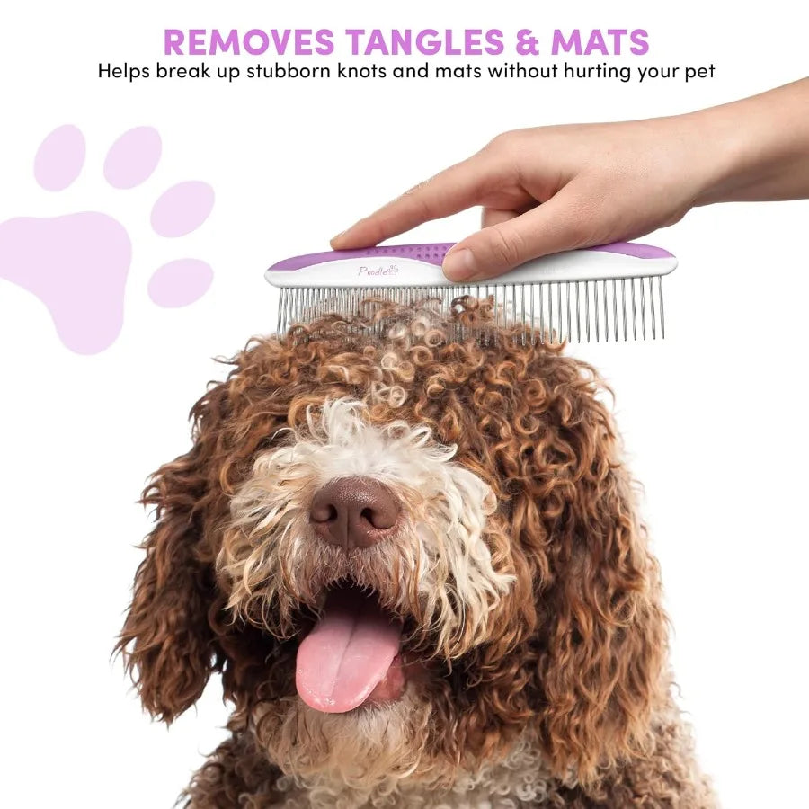 Hign-concerned Poodle Dog Grooming Comb Set Stainless Steel