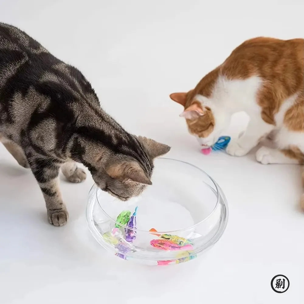 CN LED Inductive Swimming Robot Fish Cat Toy Glowing