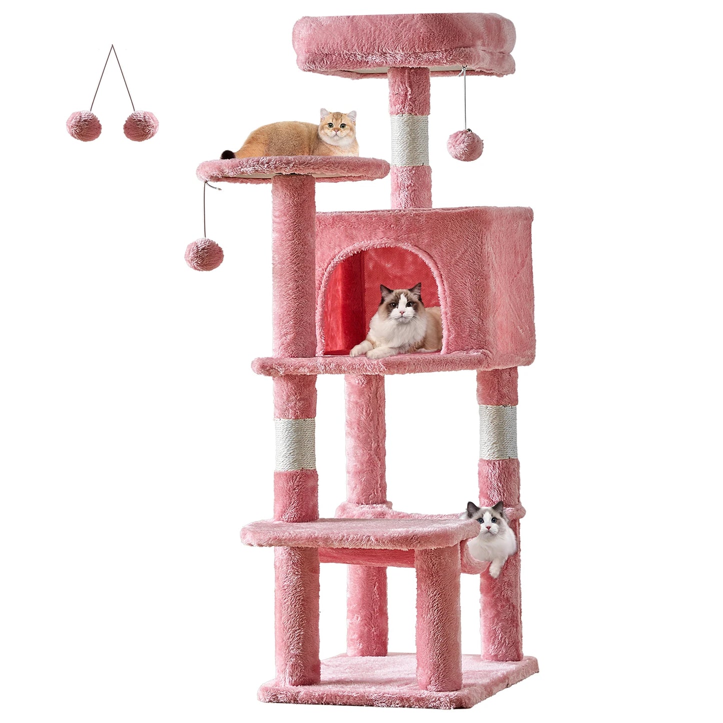JHK Multi Cat Climbing Tree Tower With Sisal Posts Indoor