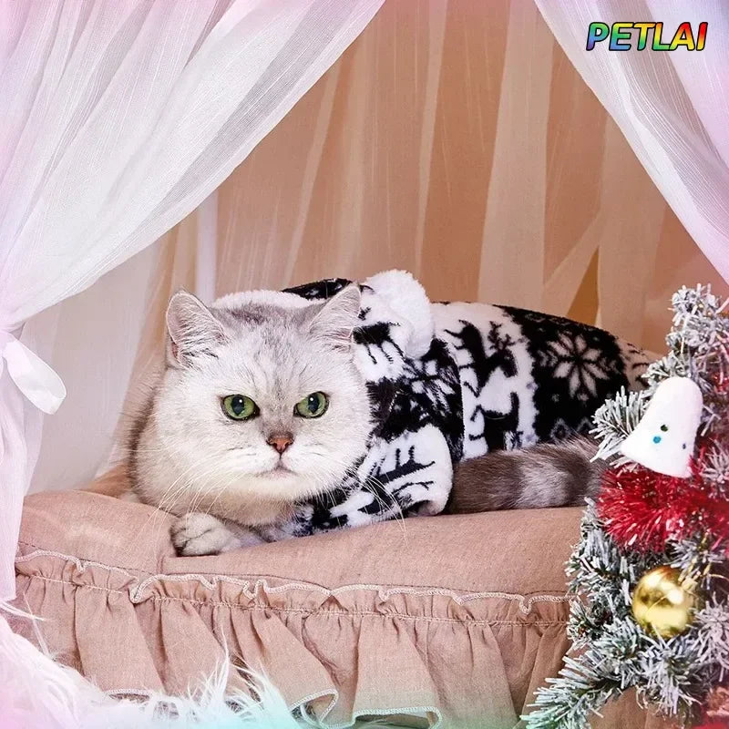 High-concerned Christmas Dog Fleece Coat Warm For Autumn Winter