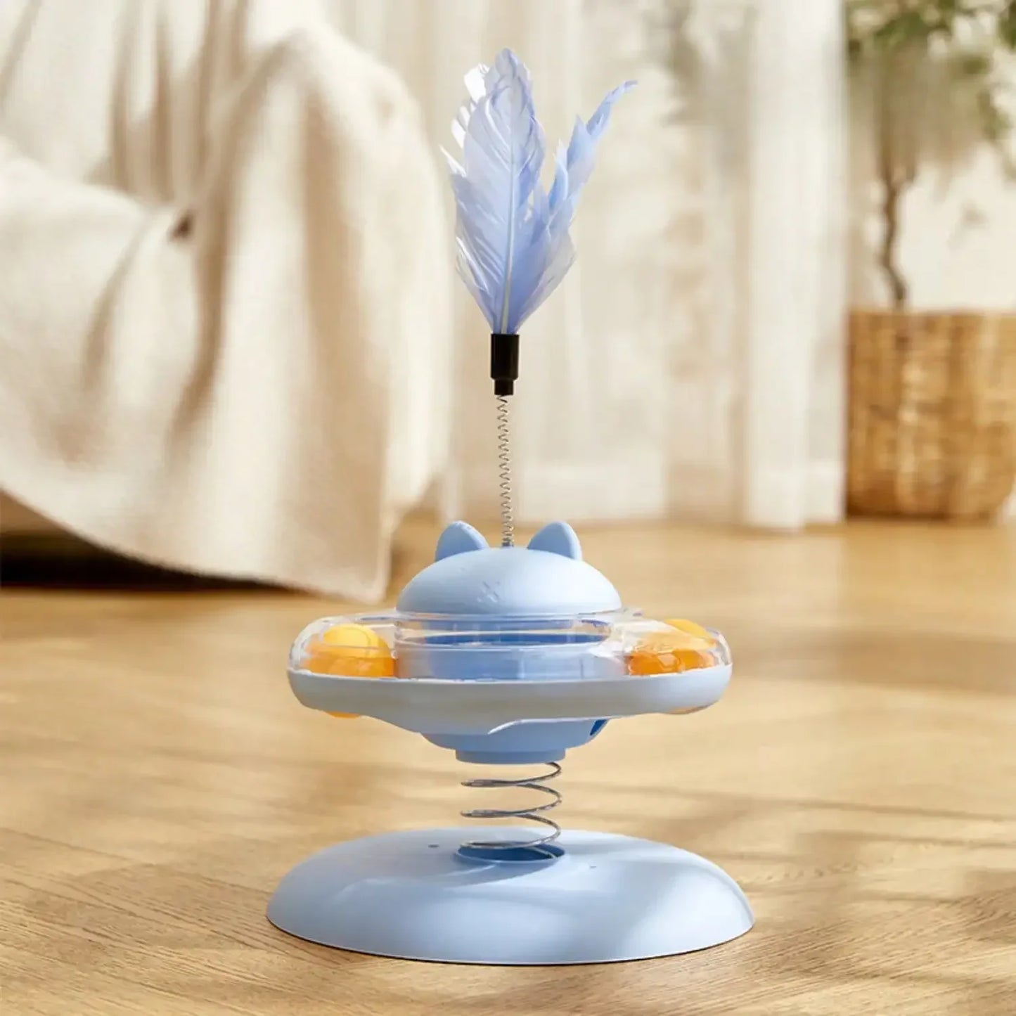 Guangdong Indoor Cat Interactive Feeder 360 Rotating Teaser
