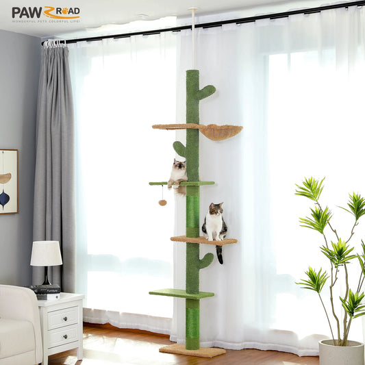 PAWZ Road Cat Tree 5 Tier Ceiling Tower Hammock Indoor