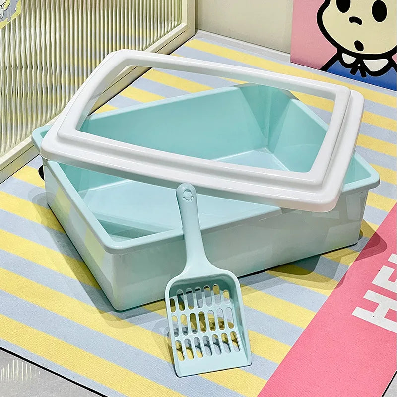 Choice Cat Litter Box Thickened Rectangle Semi Enclosed