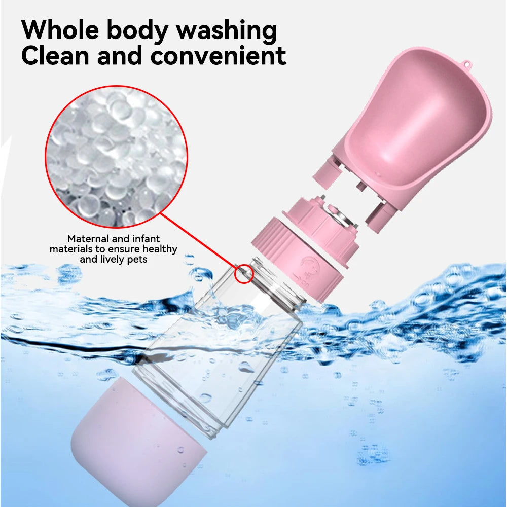 Portable Dog Water Bottle With Double Seal Travel Dispenser