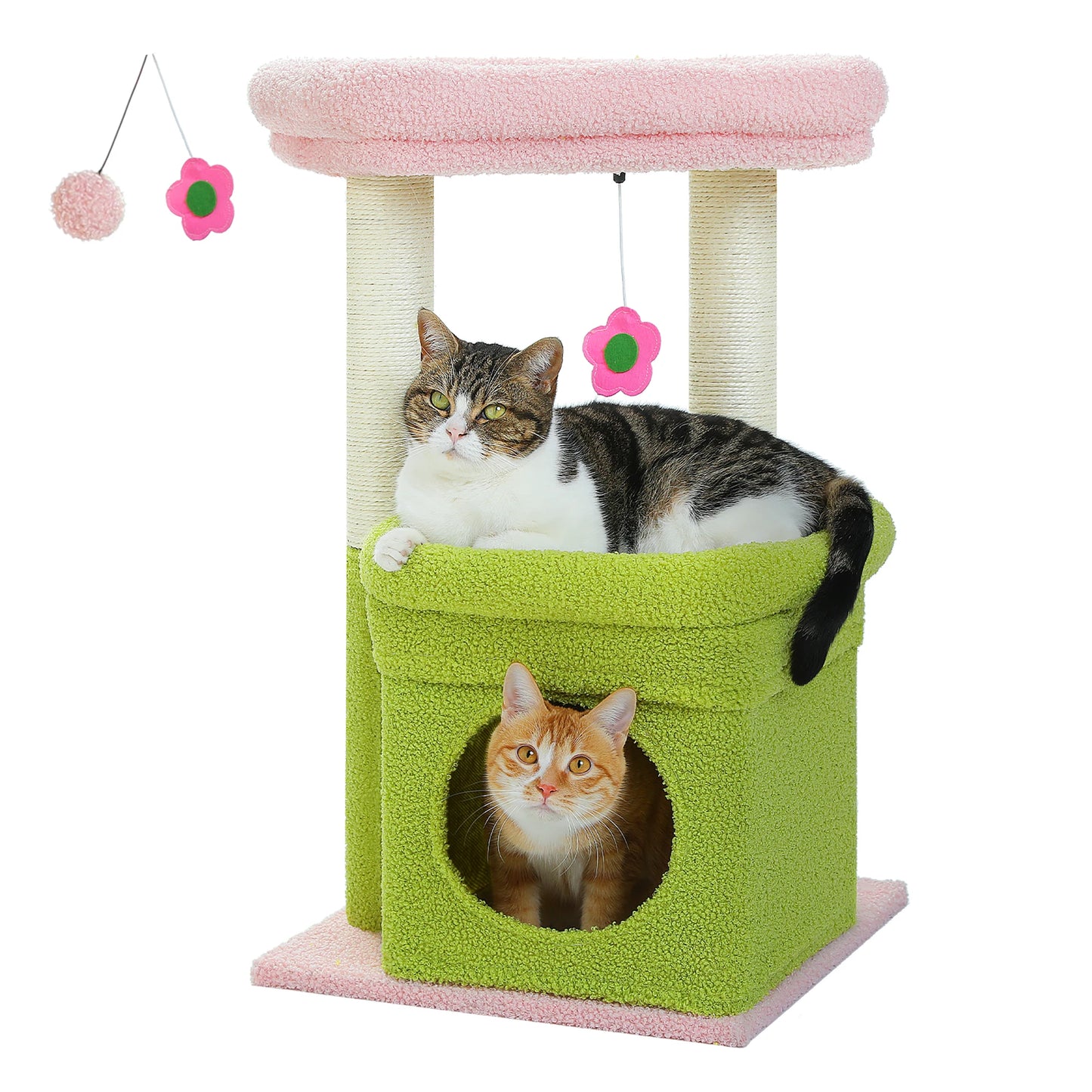 PEQULTICN Cat Tree Tower With Cozy Condo And Plush Perch