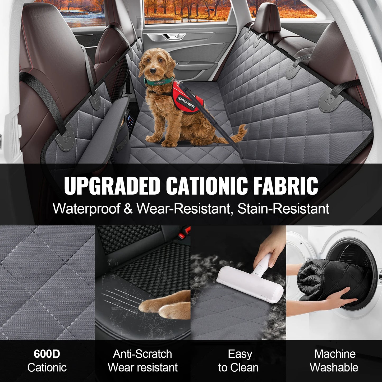 SucceBuy Back Seat Extender Dog Hammock For Car Waterproof