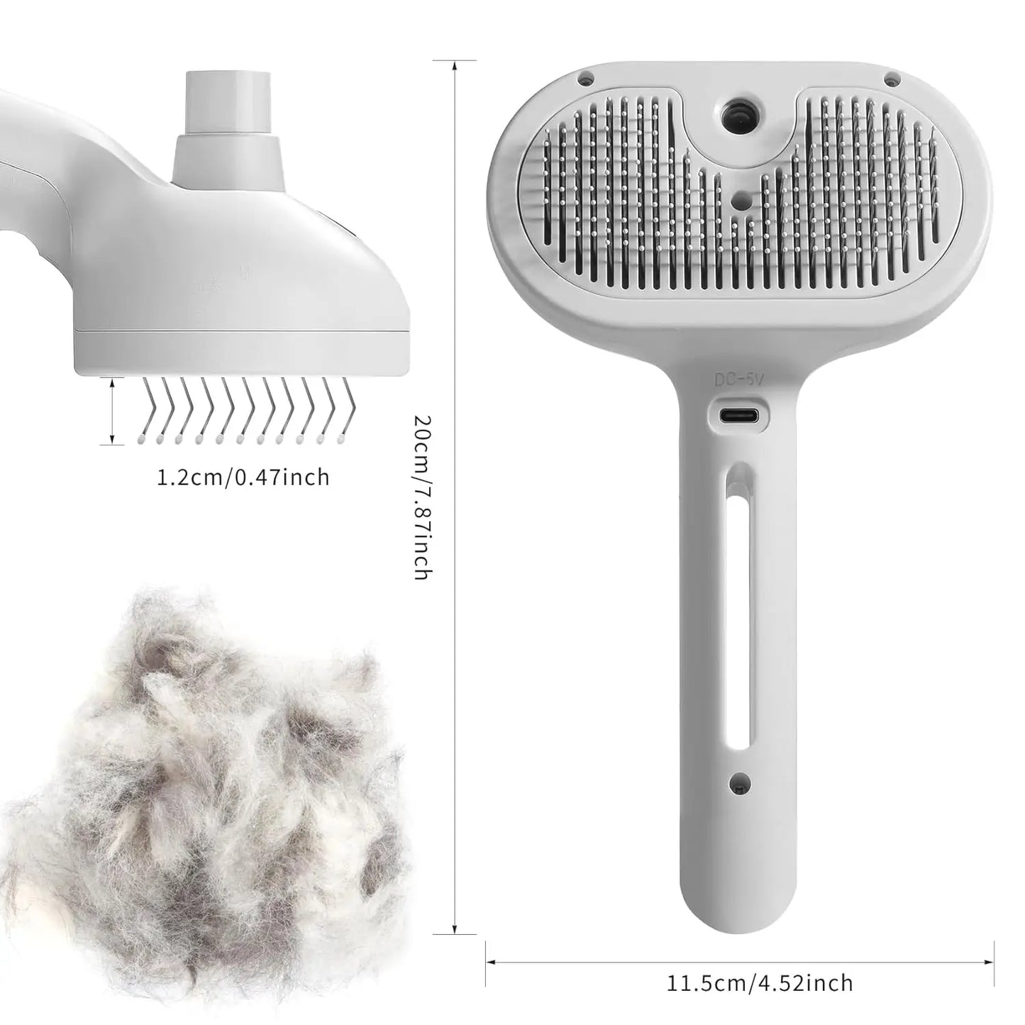 Hign Concerned Pet Steam Brush Spray Cat Grooming Comb