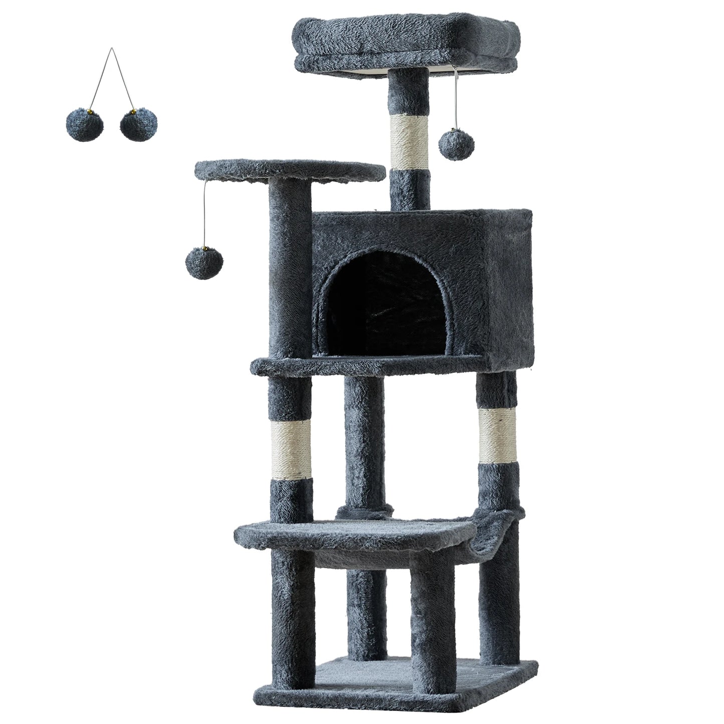 JHK Multi Cat Climbing Tree Tower With Sisal Posts Indoor