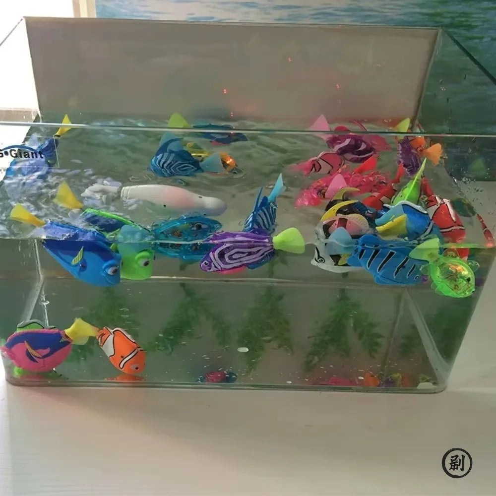 CN LED Inductive Swimming Robot Fish Cat Toy Glowing