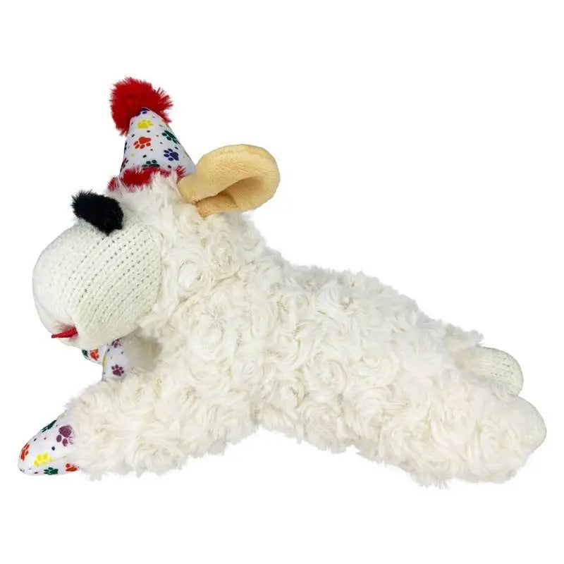Care Birthday Lamb Chop Dog Toy Soft Plush Squeaky Chew