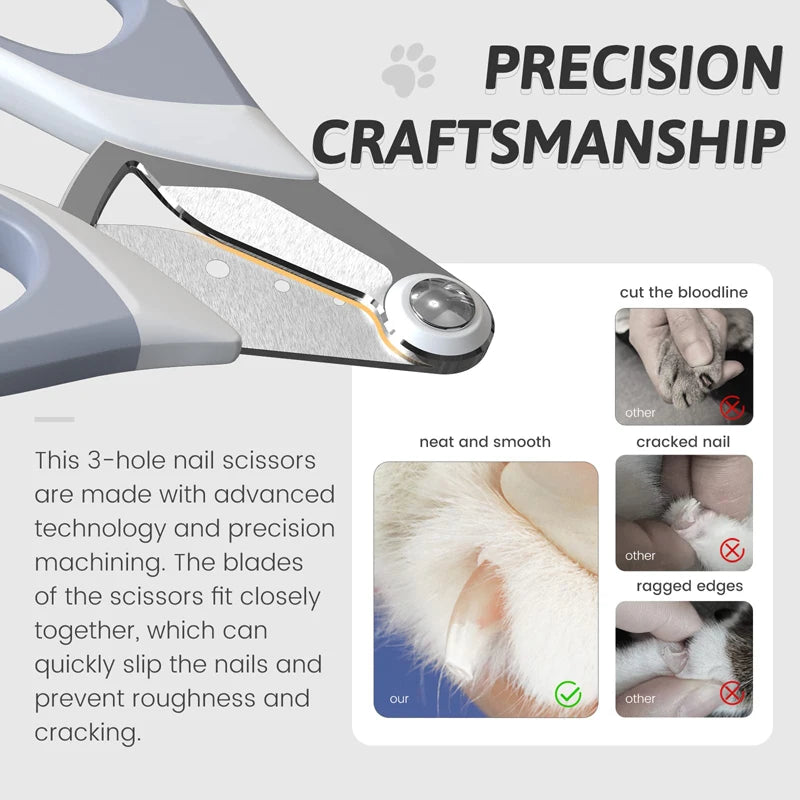 Benepaw Professional Pet Nail Clippers Triple Cutting Holes