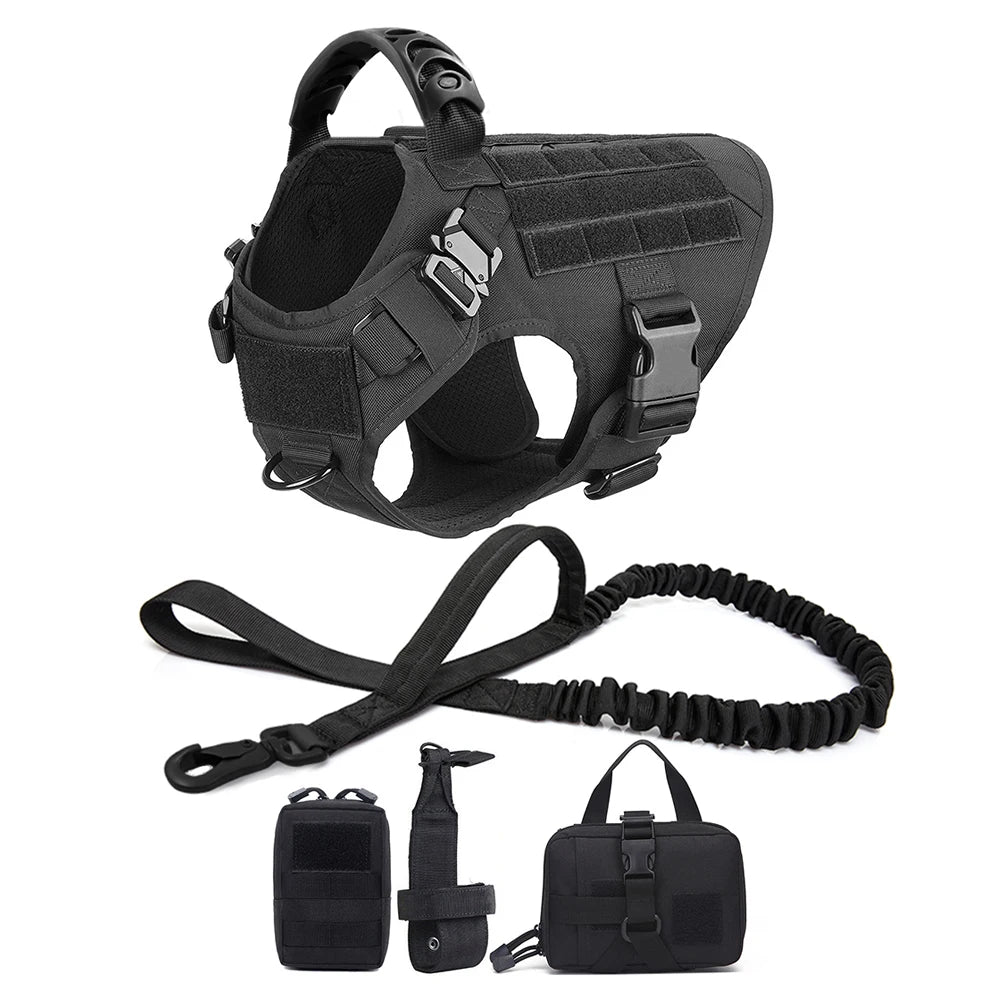 PETRAVELCN Military Dog Harness Vest Set For Training