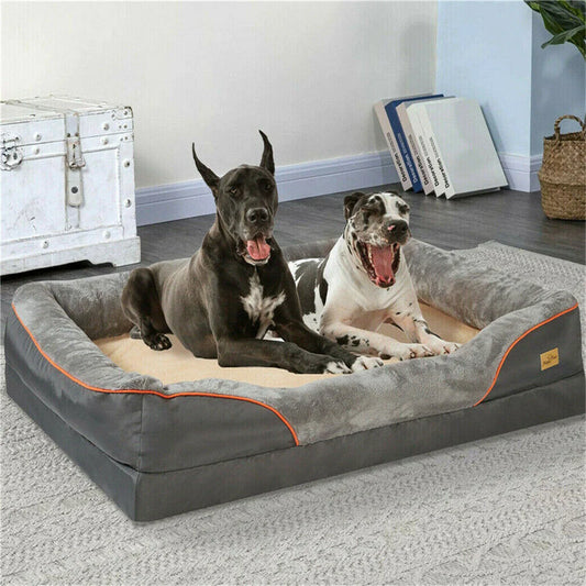 BORWARTC Orthopedic Memory Foam Dog Bed Removable Cover