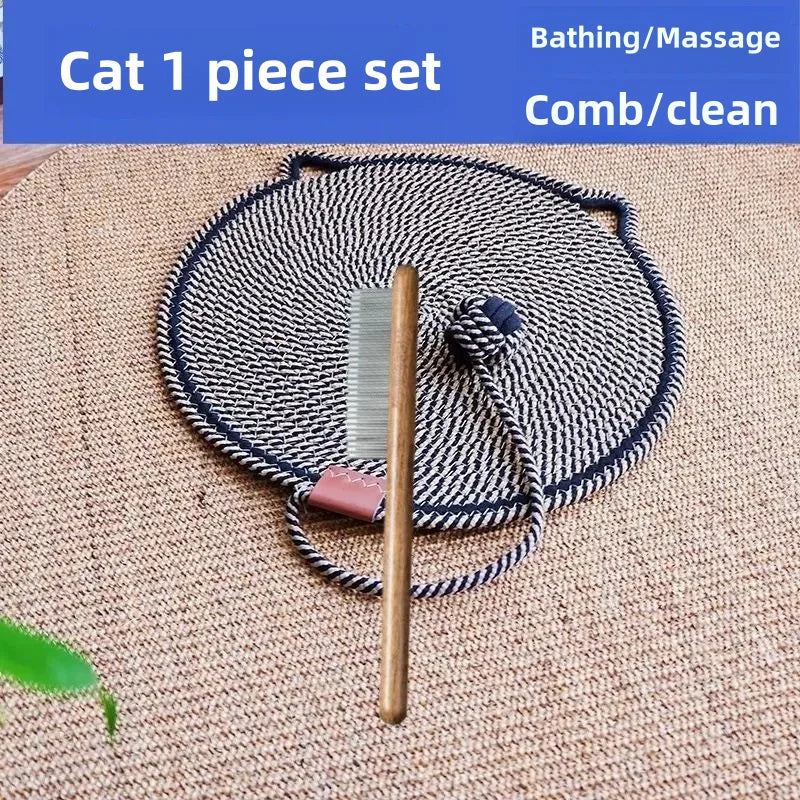 Hign Concerned Cat Grooming Kit Scissors Brush Gloves Comb