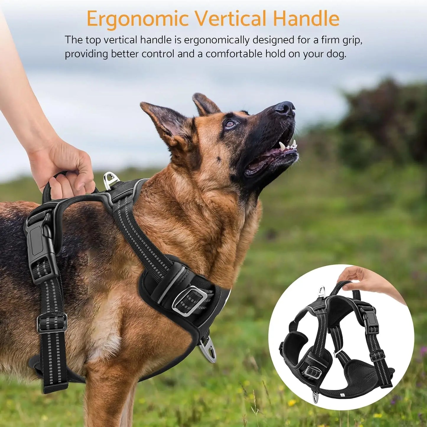 Maxetodo No Pull Adjustable Reflective Dog Harness Pro