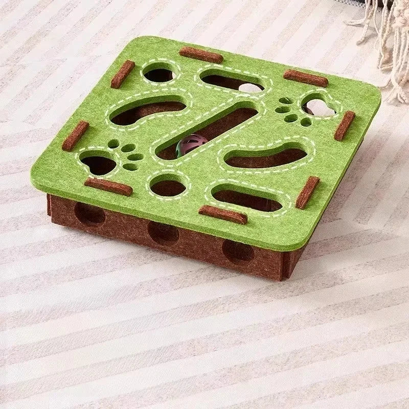 Hign Concerned Cat Puzzle Toys Felt Puzzle Box Indoor Fun