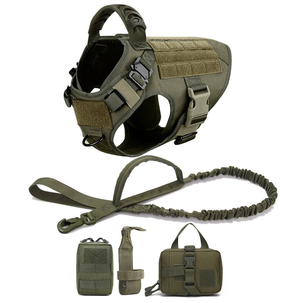 PETRAVELCN Military Dog Harness Vest Set For Training