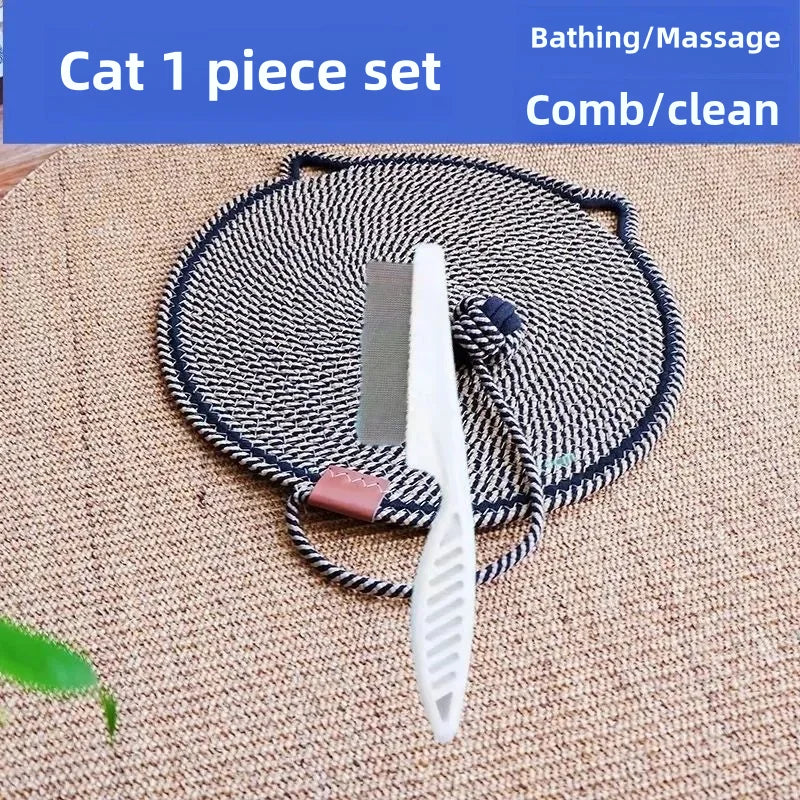 Hign Concerned Cat Grooming Kit Scissors Brush Gloves Comb