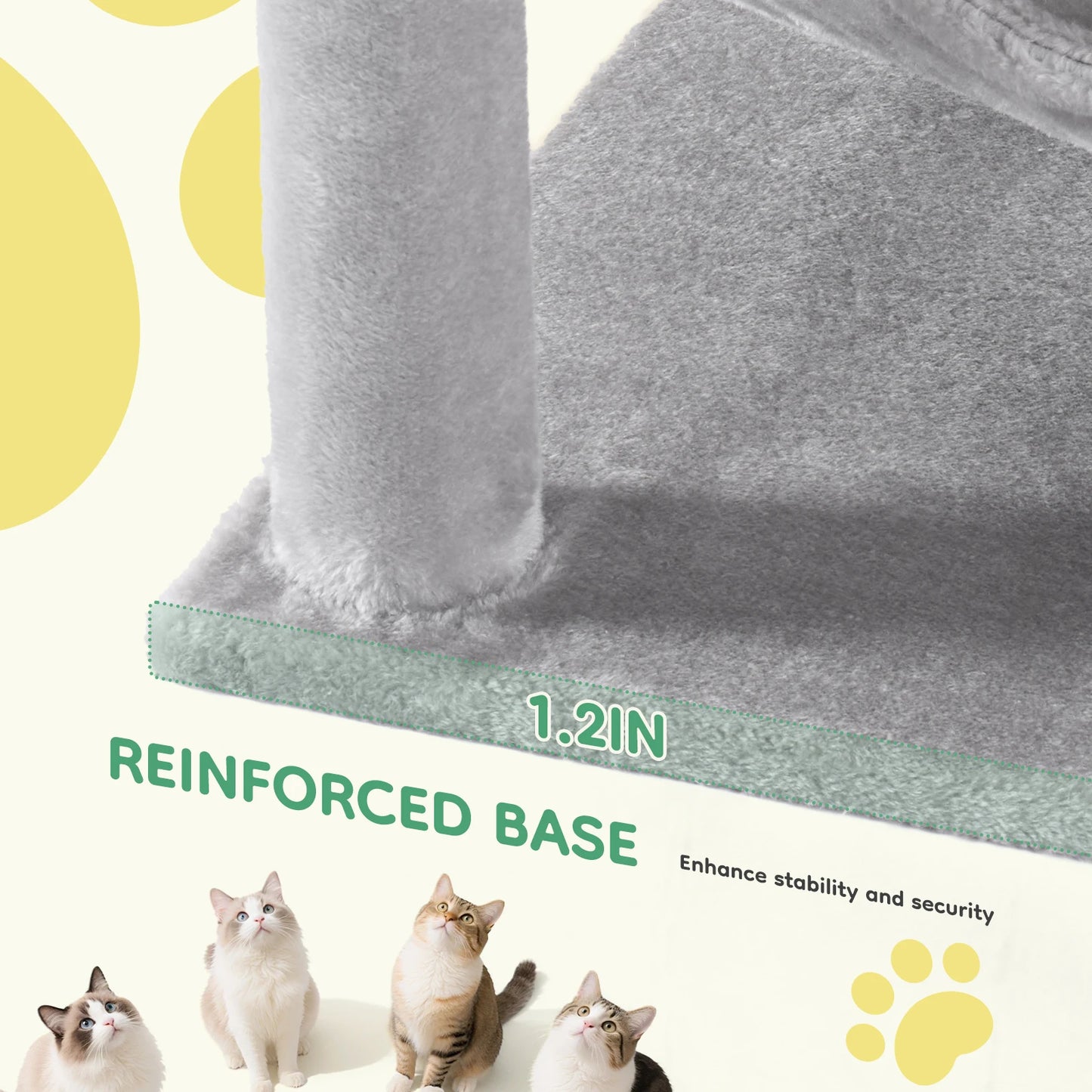 JHK Multi Cat Climbing Tree Tower With Sisal Posts Indoor