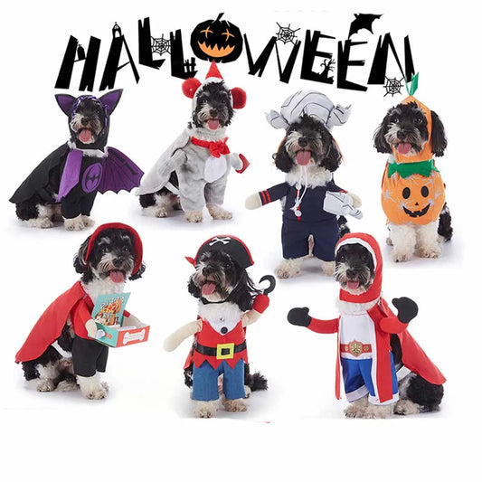 Shishicn Halloween Pet Costume With Hat For Dogs And Cats