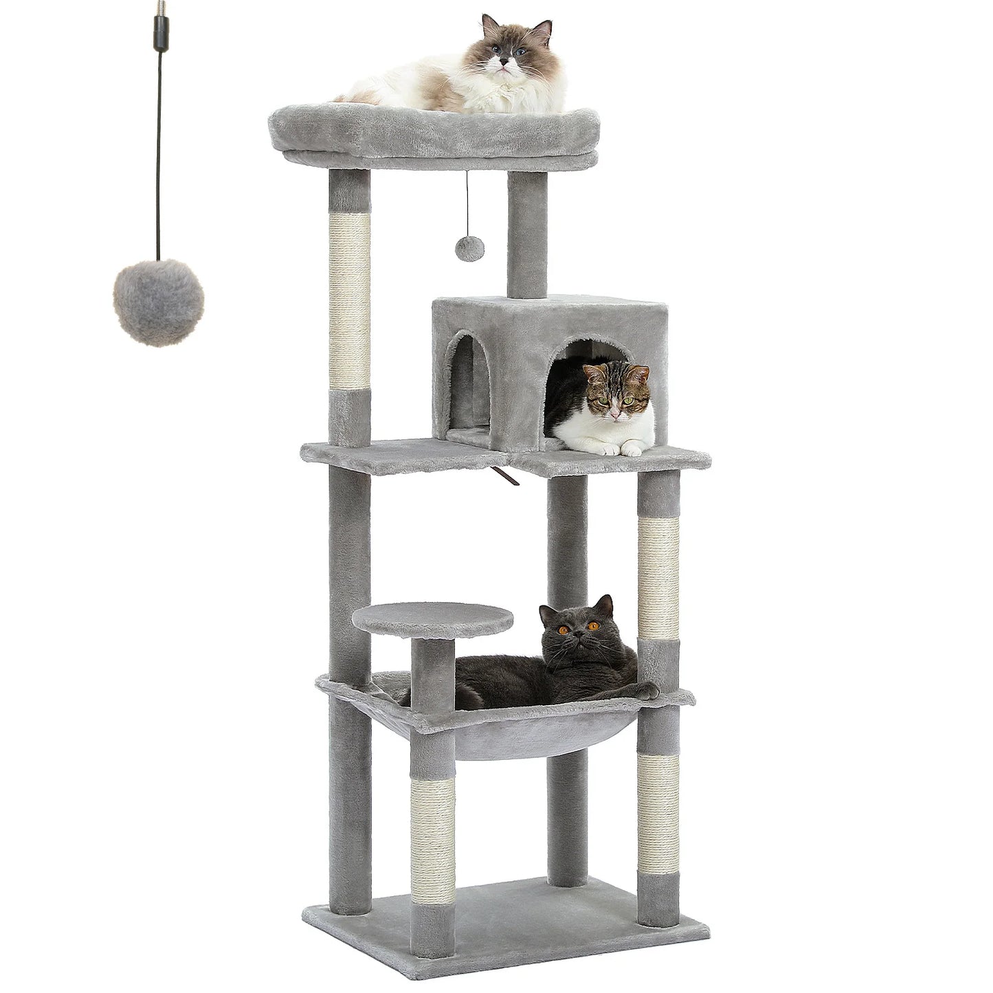 PAWZ Road Cat Tree Indoor Cozy Condo Tower With Hammock