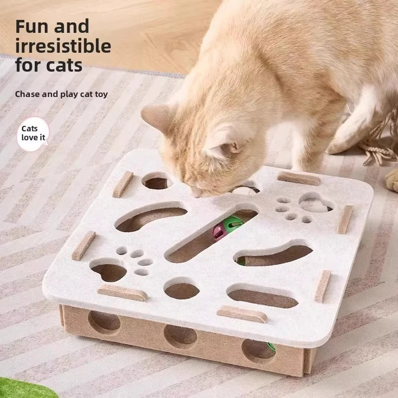 Hign Concerned Cat Puzzle Toys Felt Puzzle Box Indoor Fun